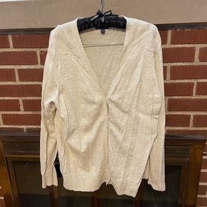 GAP Cotton Blend Cardigan in Oatmeal, XXL
